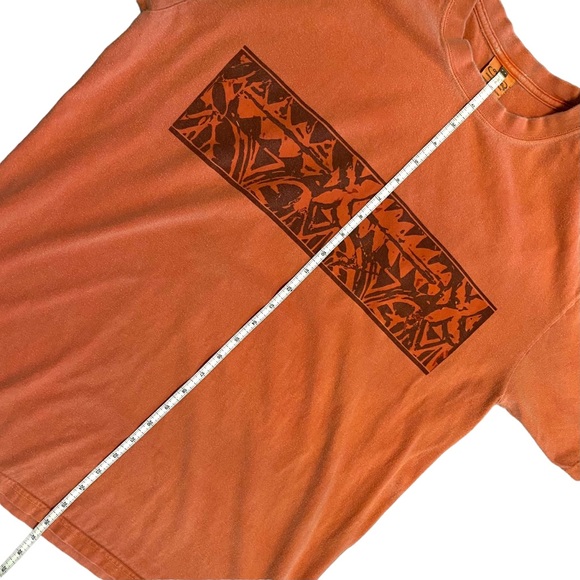 Crazy Shirts Men's Hawaiian Tribal Band Tee T Shirt Tangerine Orange Dyed Large - Picture 10 of 10